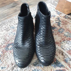 Sam Edelman black snake skin booties